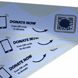 BKT LID LABEL A Label that fits inside the lid of the bucket and can be fully branded with your QR code to take payments.